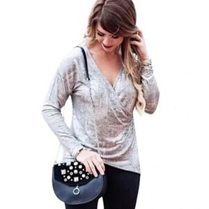 LOUISE ET CIE, Black Leather Jeweled Crossbody Bag with Stone & Stud Accent